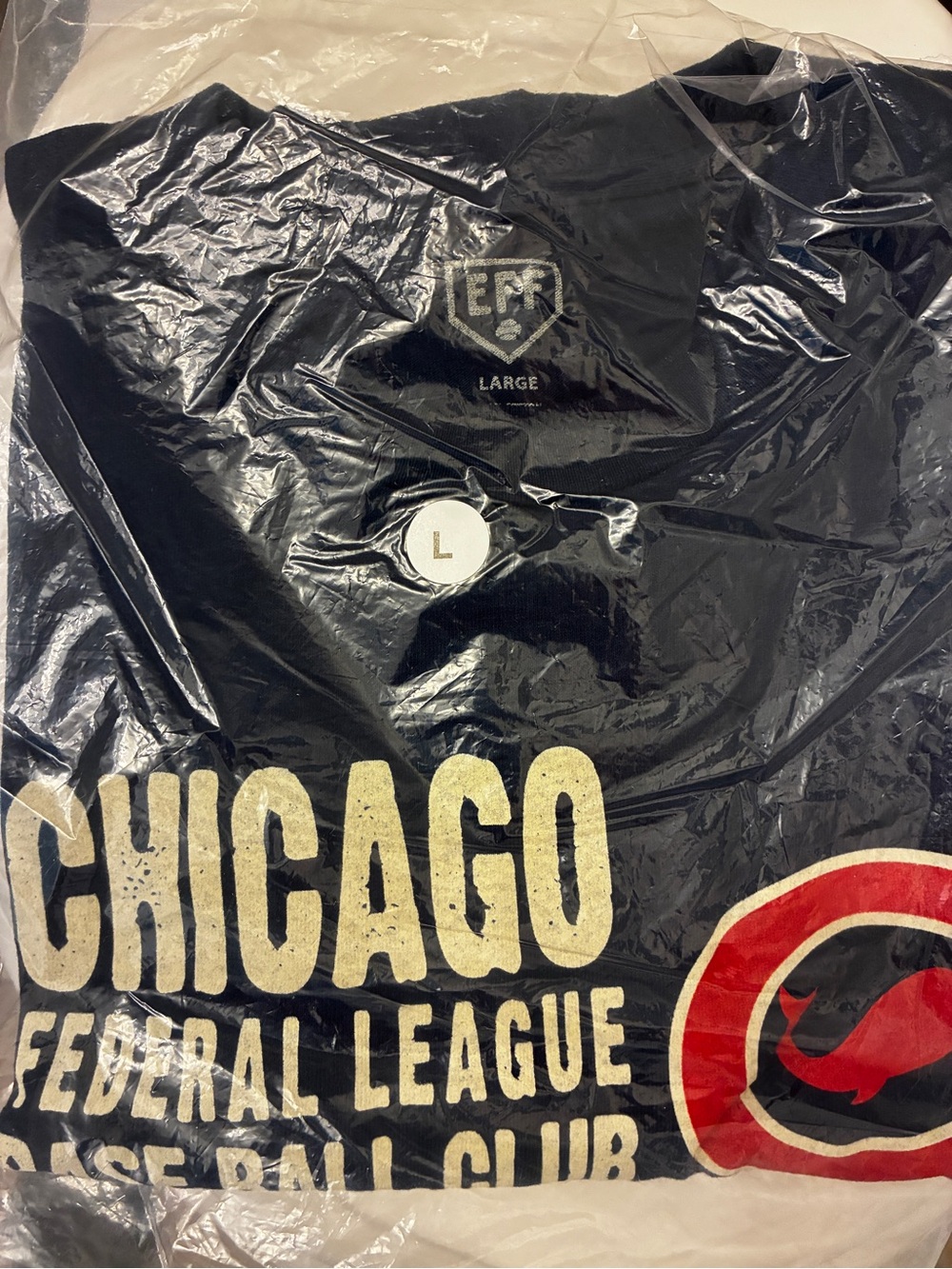 Ebbets Field Flannels Chicago Federal League Baseball Club Graphic Tee L